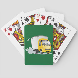 Little Yellow Cartoon Truck for Kids! Playing Cards