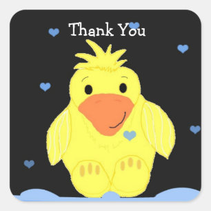 Little Yellow Duck Square Sticker