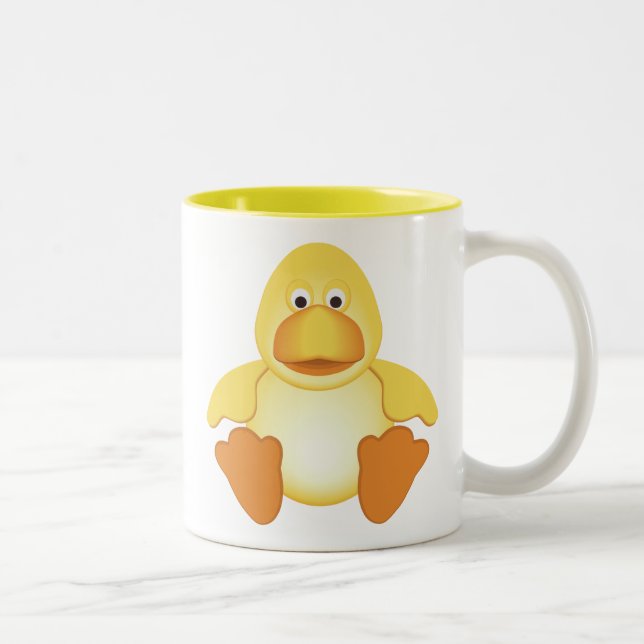 Little Yellow Duck Two-Tone Coffee Mug (Right)