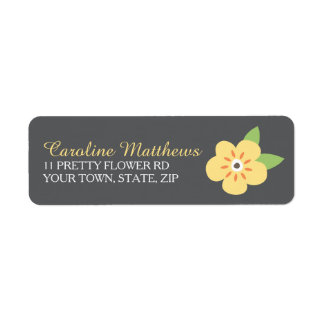 Little yellow flower custom return address