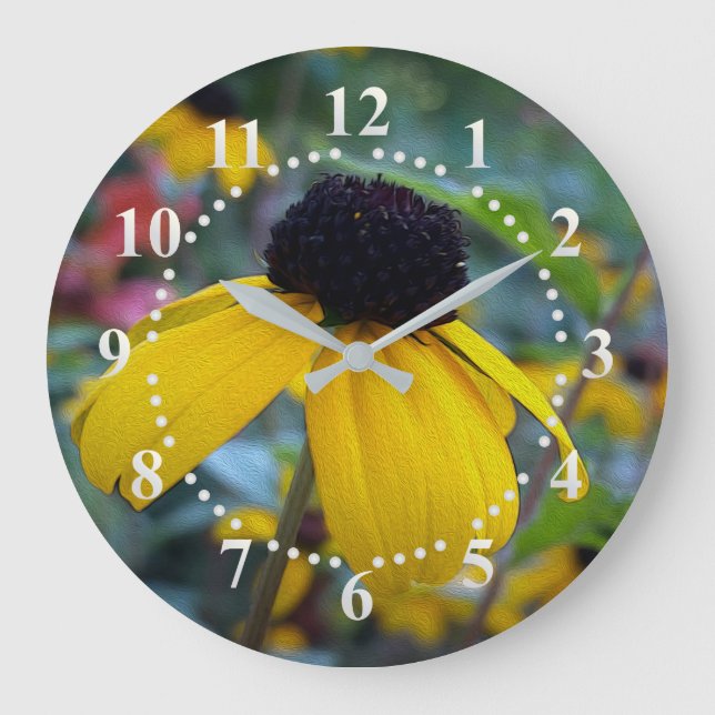 Little yellow flower large clock (Front)