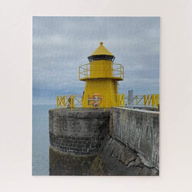 Little Yellow Lighthouse in Reykjavik, Iceland Jigsaw Puzzle (Vertical)