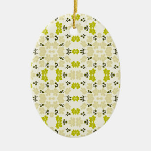 Little Yellow Roses Ceramic Ornament