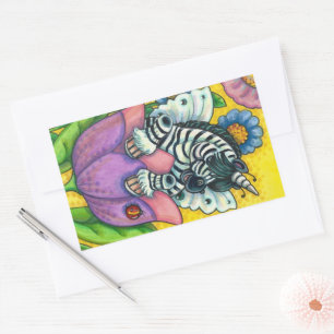 LITTLE ZEBO WHIMSYNICKER, ZEBRA UNICORN Fantasy Sticker