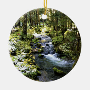 Little Zigzag River, Oregon Ceramic Ornament