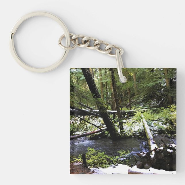 Little Zigzag River, Oregon Keychain (Front)