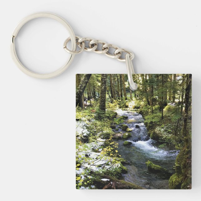 Little Zigzag River, Oregon Keychain (Front)
