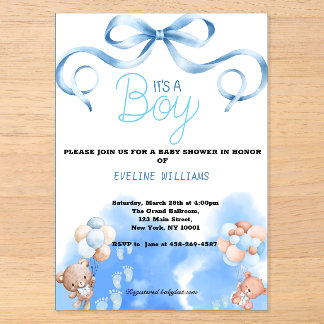 LittleBOY Acrylic Invitations