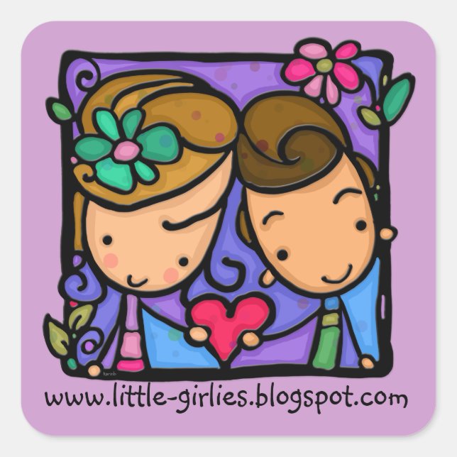 LittleGirlie First Love Autocollant personnalisé (Devant)