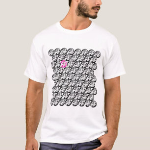 littleman pattern pink T-Shirt