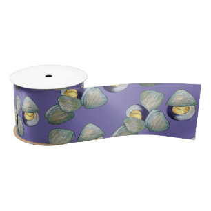 Littleneck Clams Seafood Clambake Clam Digging Satin Ribbon