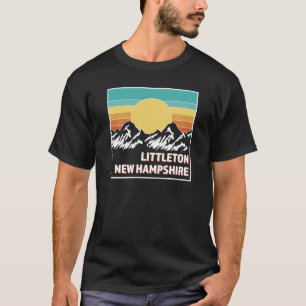 LITTLETON NEW HAMPSHIRE Retro sunset USA Souvenir T-Shirt