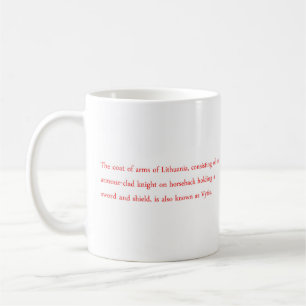 Lituanian Coat of Arms Vytis Coffee / Tea Mug