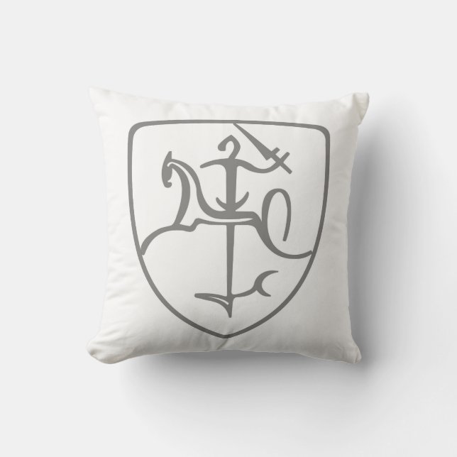Lituanian Coat of Arms Vytis Throw Pillow (Front)