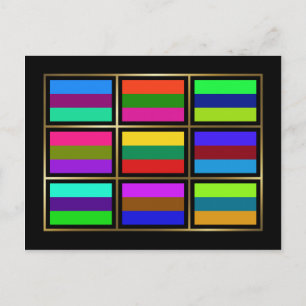 Lituanie Multihue drapeaux Carte postale