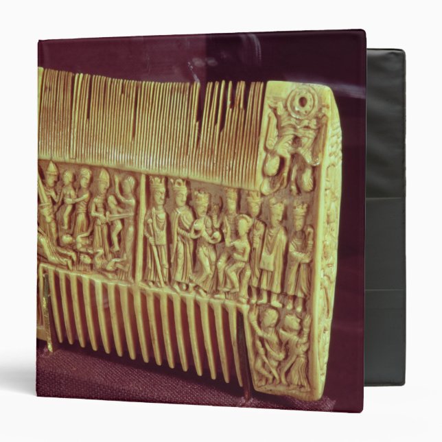 Liturgical comb, School of St.Albans, c.1120 Binder (Front/Inside)