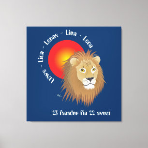 Liun 23 fanadur fin 22 avust canvas print