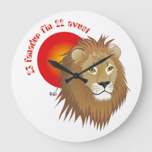 Liun 23 fanadur fin 22 avust large clock