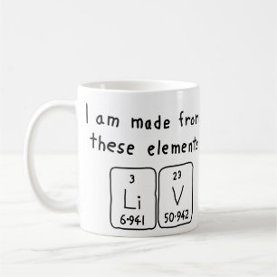 Liv periodic table name mug