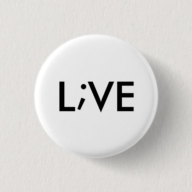 live 1 inch round button (Front)