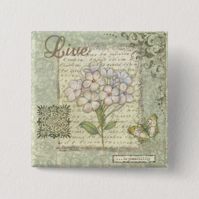 Live 2 Inch Square Button (Front)