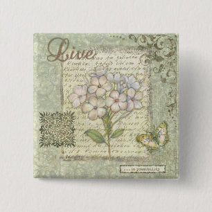 Live 2 Inch Square Button