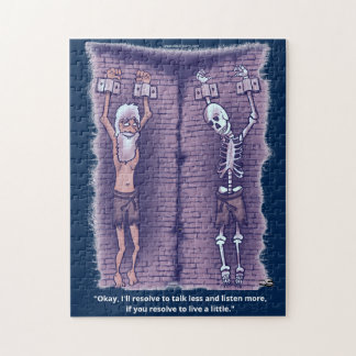 Live A Little Dark Blue Jigsaw Puzzle