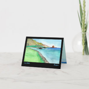 Live Aloha greeting card, painting of South Maui Card