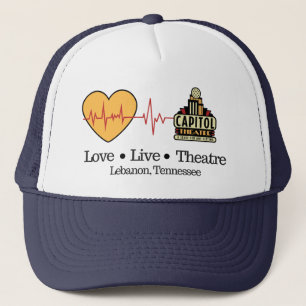 Live and breathe theatre ball cap. trucker hat