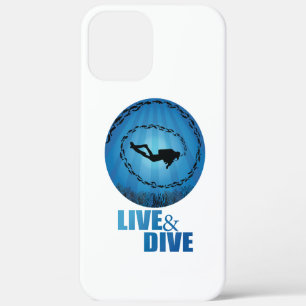 Live and Dive Scuba Diver iPhone 12 Pro Max Case