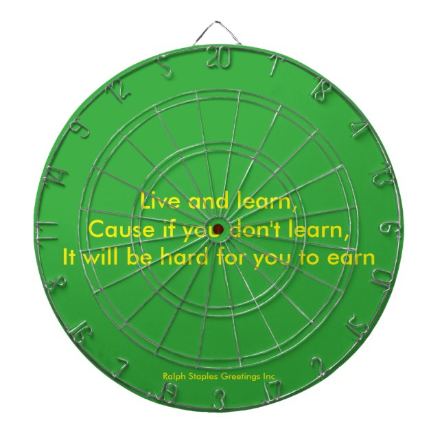 Live and Learn Dartboard (Front)