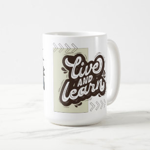 Live and Learn Eagle Design Coffee Mug