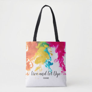 Live and Let Dye - Swirling Dye Colours Tote Bag