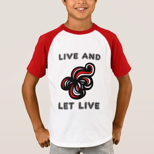 "Live and Let Live" Boys' Raglan T-Shirt