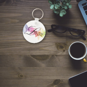 Live and let live wisdom quote typography keychain