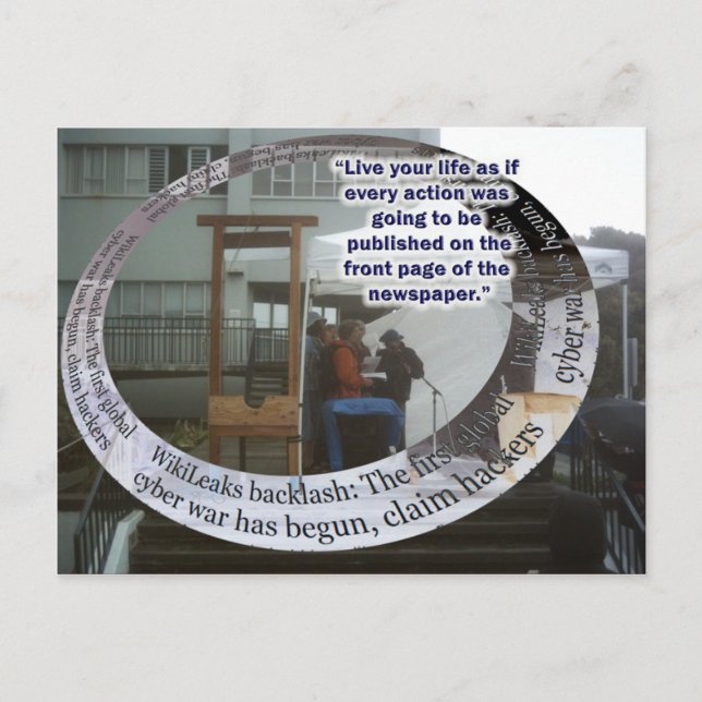 Live as if... Postcard (Front)