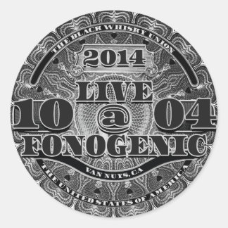 LIVE AT FONOGENIC - Round Sticker