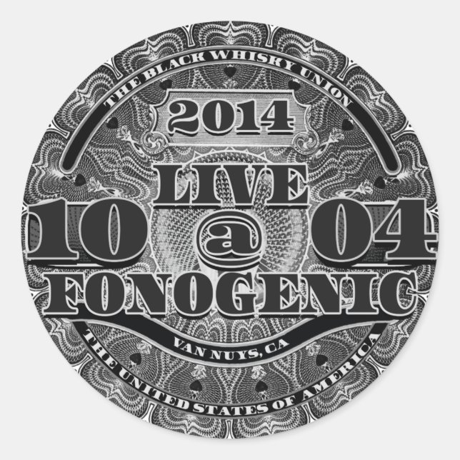 LIVE AT FONOGENIC - Sticker rond (Devant)