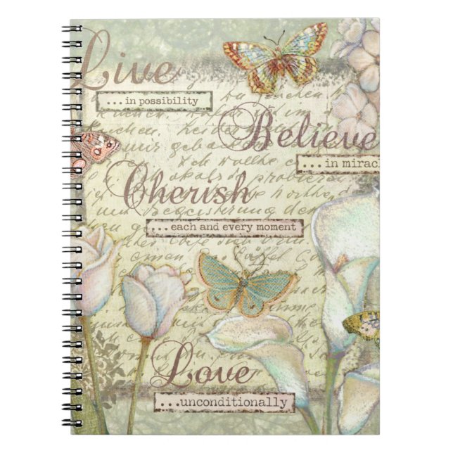 Live Believe Cherish Notebook (Front)