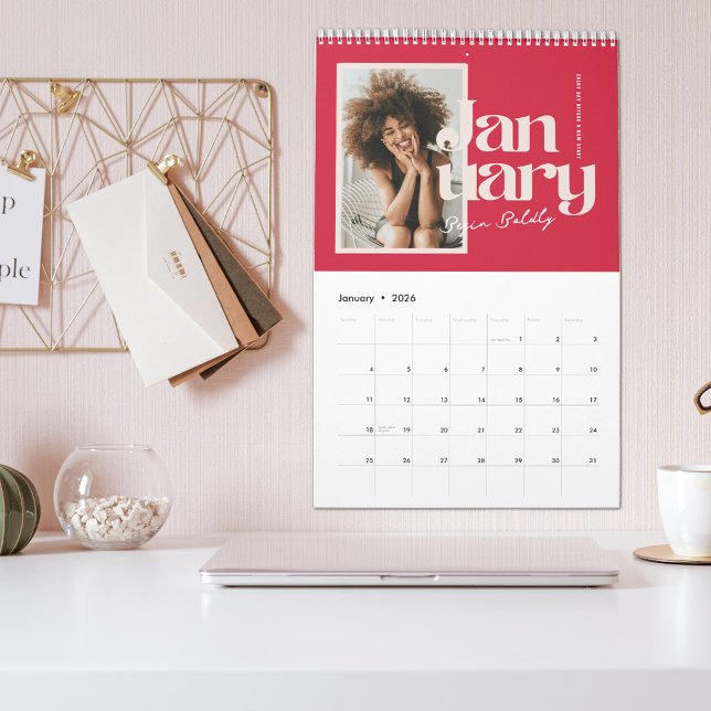 Live Bold | Calendrier photo Motivation moderne (Créateur téléchargé)