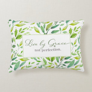 Live by Grace Not Perfection  Accent Pillow
