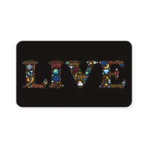 Live - Colorant Word Art Carte de visite pour les 