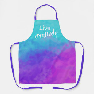 Live Creative violet, rose, tablier Turquoise