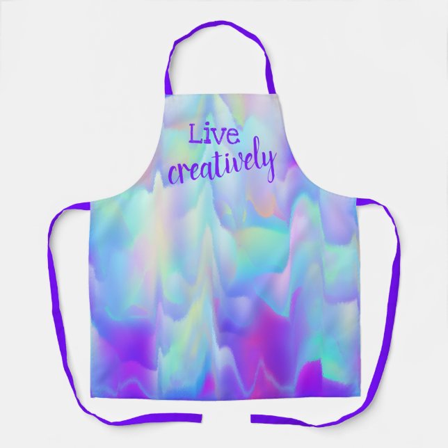 Live Creatively Colourful Apron (Front)