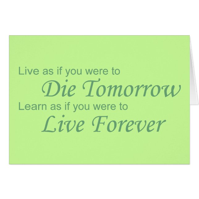 Live - Die Tomorrow green (Front Horizontal)