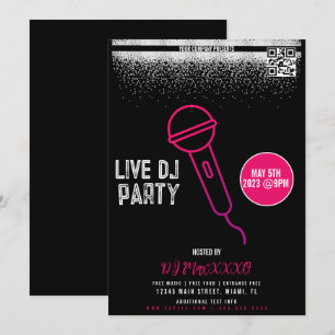 Live DJ Night Event Party Bar Club Flyer Invitation