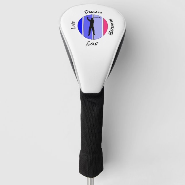 Live, dream, breathe golf head cover (Front)