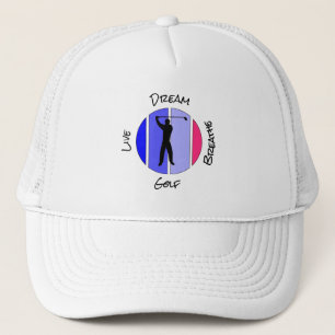 Live, dream, breathe golf trucker hat