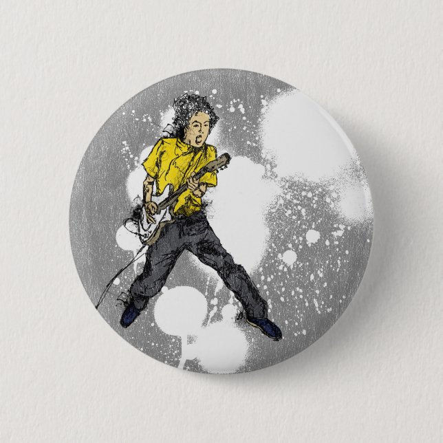 LIVE! Electric Guitar 2 Inch Round Button (Front)