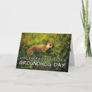 Live every day like it's Groundhog Day! card